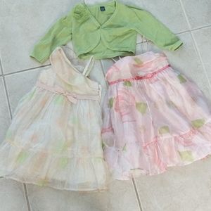 Girls 3t floral spring summer dress, cardigan